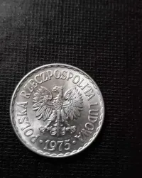 1 złoty 1975 rok bez znaku mennicy — ujęcie 2