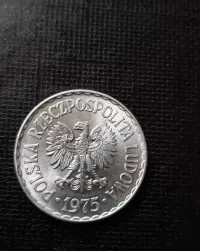 1 złoty 1975 rok bez znaku mennicy — ujęcie 2