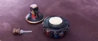 Antyczny grecki flakon perfum  z pięknym dziełem sztuki — ujęcie 4