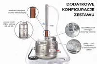 Destylator do bimbru elektryczny 25-50L na zbiorniku KEG, zestaw — ujęcie 2