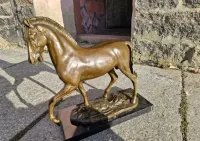 Figura koń braz podstawa  marmur duza — ujęcie 5