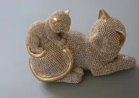 Figurka brokatowa kotki styl Glamour — ujęcie 4