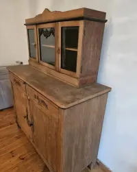 Komoda kredens tylko 141cm szeroka antyk vintage witryna — ujęcie 3