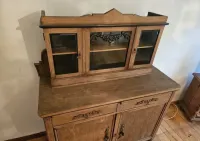 Komoda kredens tylko 141cm szeroka antyk vintage witryna — ujęcie 5
