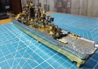Krążownik Piotr Wielki złożony metalowy model Piececool 31 cm 270 elementów 1:800 — ujęcie 3