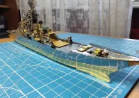 Krążownik Piotr Wielki złożony metalowy model Piececool 31 cm 270 elementów 1:800 — ujęcie 5