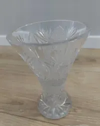 Kryształowy wazon 19 cm PRL vintage — ujęcie 3