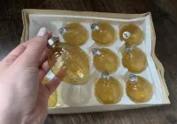 Bombki ozdoby choinkowe PRL GDR vintage cytryny — ujęcie 3
