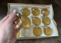 Bombki ozdoby choinkowe PRL GDR vintage cytryny — ujęcie 3