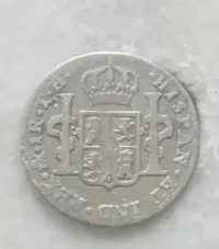 Moneta srebrna 1 real 1808 Hiszpania — ujęcie 4