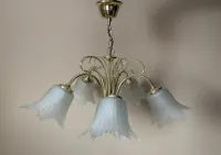 Złota wisząca lampa vintage retro — ujęcie 2