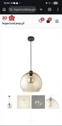 3x Lampa szklana Amber śr.30 cm z żarówkami TK Cubus — ujęcie 2