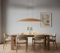 Designerska lampa drewniana LED | handmade | ciepłe/zimne światło — ujęcie 2