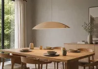 Designerska lampa drewniana LED | handmade | ciepłe/zimne światło — ujęcie 3