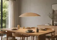 Designerska lampa drewniana LED | handmade | ciepłe/zimne światło — ujęcie 3