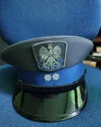 POLICJA czapka służbowa garnizonowa policja stary wzór - rozmiar 58 — ujęcie 3