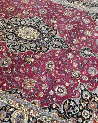 Kaszmirowy Mashhad  Sygnowany perski dywan z Iranu  Wełna kork 242x340 — ujęcie 5