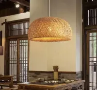 Lampa Ikea rattan jak nowa! — ujęcie 4