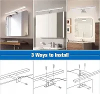 Lampa Łazienkowa Nad Lustro LED 80cm 18W Kinkiet Klosz Niorsun 4000K 6 — ujęcie 3