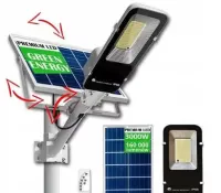 Lampa SOLARNA 3000W uliczna Regulowany Panel Mocna Ogrodowa Uchwyt NEW — ujęcie 2