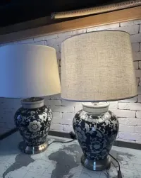 Lampa stołowa do sypialni duża Hamton PR Home ceramika — ujęcie 3
