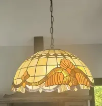 Lampa w stylu Tiffany wisząca 3 żarówki — ujęcie 2