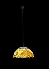Lampa w stylu Tiffany wisząca 3 żarówki — ujęcie 3