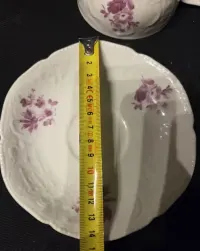 Rosenthal Sanssouci Rose Purpur Biała Filiżanka plus Podstawka — ujęcie 4