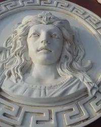 rzezba do kolekcji płaskorzezba meduza versahe sztukateria gipsowa 3d — ujęcie 2