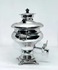 Samowar miniatura pamiątka ZSRR stal nierdzewna dekoracja vintage PRL — ujęcie 2