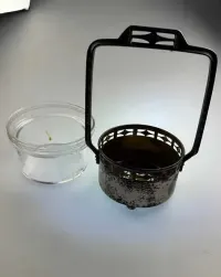 Secesja cukiernica plater szkło antyk vintage — ujęcie 2