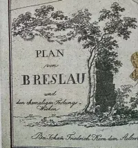 Stara Mapa Wrocław Breslau 1807 r — ujęcie 2