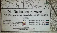 Stara mapa Wrocław Breslau 1910 r — ujęcie 2