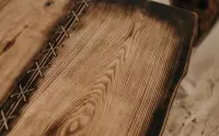 Stolik kawowy handmade vintage rustic loft — ujęcie 3