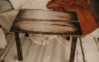 Stolik kawowy handmade vintage rustic loft — ujęcie 5