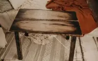 Stolik kawowy handmade vintage rustic loft — ujęcie 5