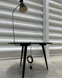 Stolik lampka vintage lata 60te z lampką retro — ujęcie 4