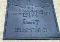 Tablica Luftwaffe  1942 honorowa za wybitne osiągnięcia original ww2 — ujęcie 3