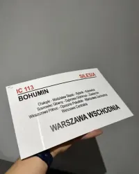 Tablica relacyjna IC Silesia 113 lub 111 — ujęcie 3