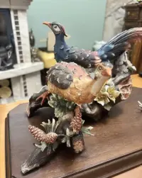 Unikatowa Figurka Capodimonte – Para Ptaków – Sygnowana Fantoni — ujęcie 2
