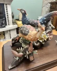 Unikatowa Figurka Capodimonte – Para Ptaków – Sygnowana Fantoni — ujęcie 2