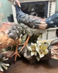 Unikatowa Figurka Capodimonte – Para Ptaków – Sygnowana Fantoni — ujęcie 3