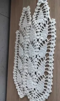 Wąski bieżnik szydełkowe rękodzieło serwetka serweta 95cm — ujęcie 2