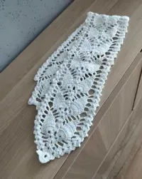 Wąski bieżnik szydełkowe rękodzieło serwetka serweta 95cm — ujęcie 5