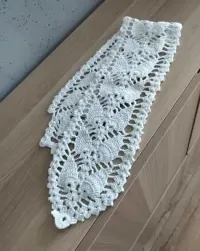 Wąski bieżnik szydełkowe rękodzieło serwetka serweta 95cm — ujęcie 5