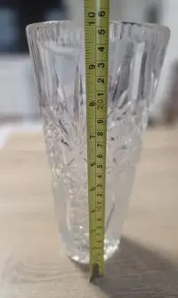 Wazon kryształowy PRL 26 cm - prawdziwy kryształ — ujęcie 4
