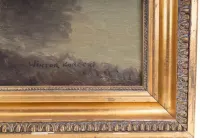 Wiktor Korecki - Pejzaż, olej na płótnie 60 x 90 cm — ujęcie 3