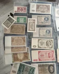 Zestaw starych banknotów polskich 1926-1948r — ujęcie 3
