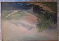 Obraz Olejny "Zimowy Pejzaż" – Cz. Wojtasik | 72x52 cm — ujęcie 2