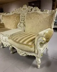 Zestaw włoski w stylu barokowym 3 sofy Morello Gianpaolo 2 x sofa 2 osobowa 1 x 3 osobowa barok Super Cena Italy włoskie Silik — ujęcie 4